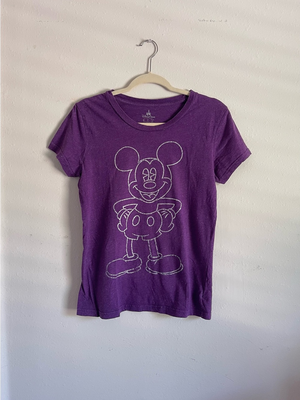 Disney Purple Women’s Mickey Outline T-Shirt